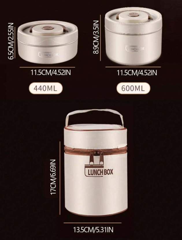 Portable insulated lunch box